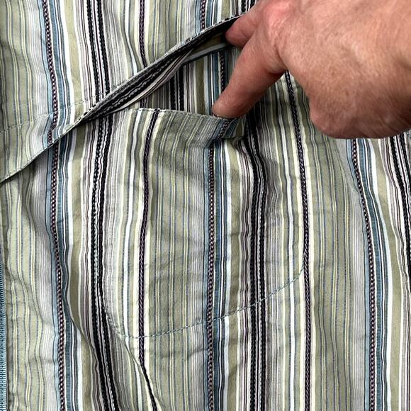 Tsunami Western Pearl Button Snap Close Blouse Shirt Striped Womens XL Rodeo - Picture 6 of 11